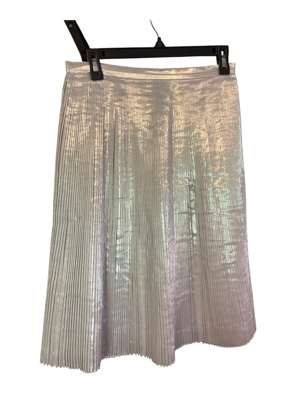 NWT Talbots Women's Size 2 A-Line Accordian Pleat Metallic Knee Length Skirt NEW